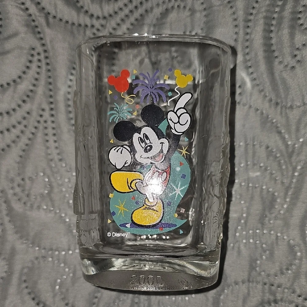 Disney Mickey Mouse McDonalds Glass - Colorful Design From 2000